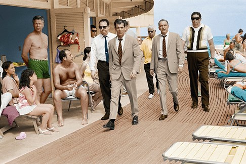  Frank Sinatra on the Boardwalk, colourised, 1968